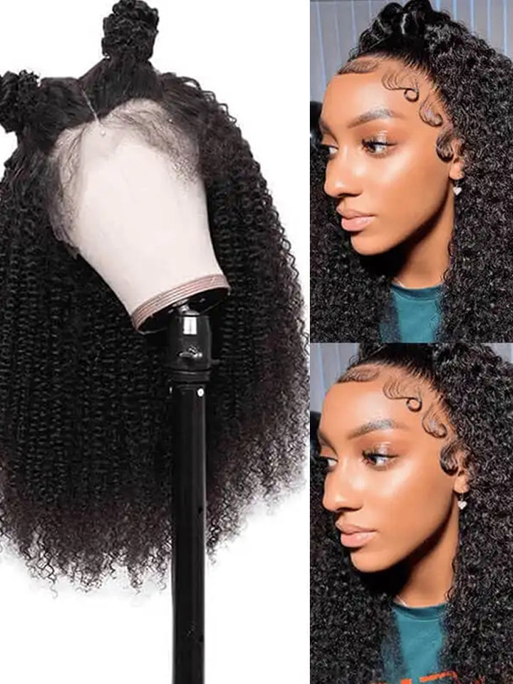 Upgrade Fit 360 HD Lace Frontal Kinky Curly Glueless Human Hair Wig