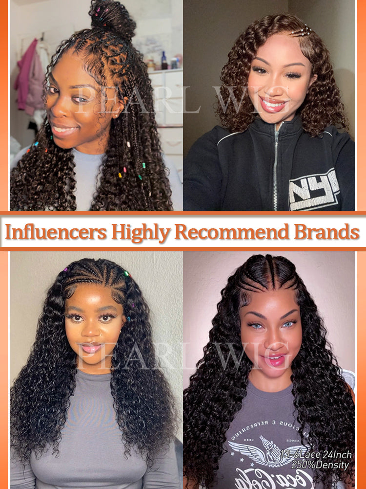 Pre-Braiding Deep Wave Human Hair Wig 13x6 MAX HD Lace Front Wigs180%/ 250% Density Wig