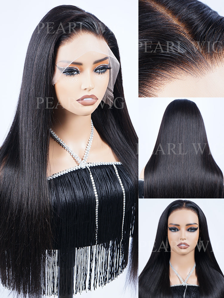 PEARLWIG 13x6 MAX HD Lace Ready Go Pre-Cut Straight Human Hair Glueless Human Hair Wig