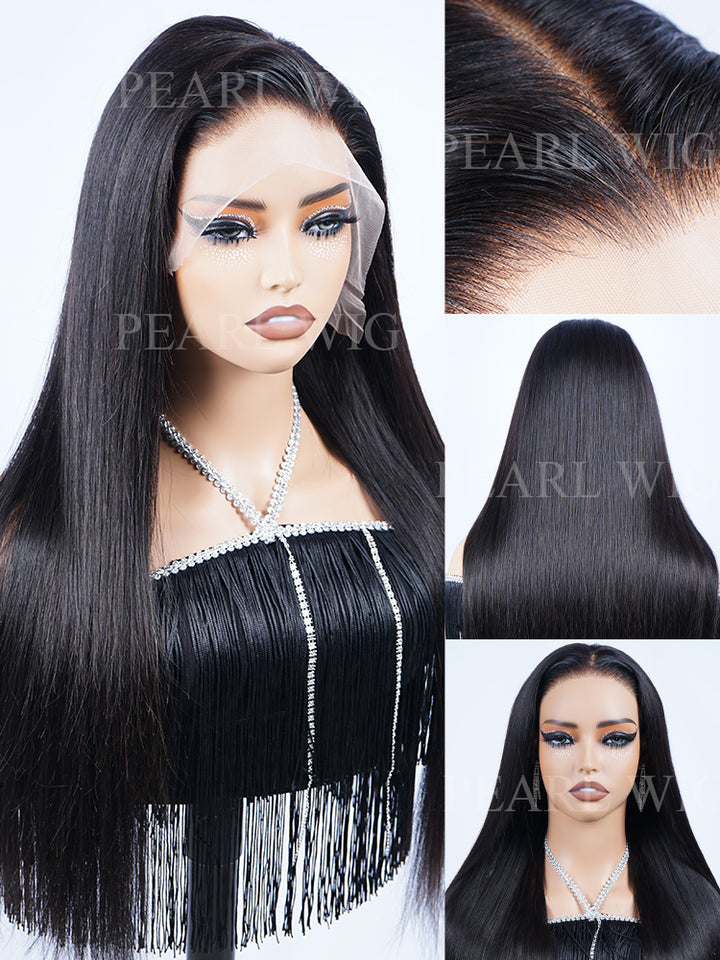 PEARLWIG 13x6 MAX HD Lace Ready Go Pre-Cut Straight Human Hair Glueless Human Hair Wig