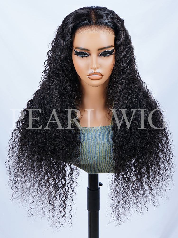 PEARL WIG Kinky Curly Wave Wig Ready & Go 5x5 Glueless Wigs Invisible Knot Wig For Woman