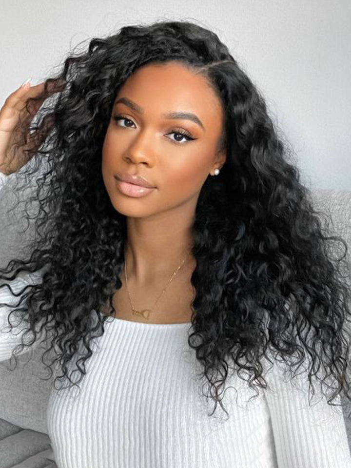 PEARL WIG 5x5 HD Lace Closure 100% Glueless Wigs Human Hair Water Wave  Invisible Knot Wig