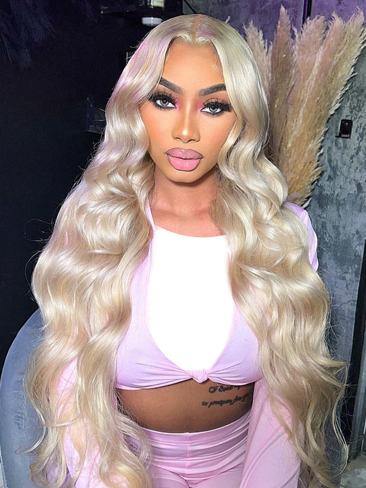 #613 Blonde Body Wave HD Lace Wig Virgin Human Hair Wigs Pre-Plucked Hairline With Baby Hair