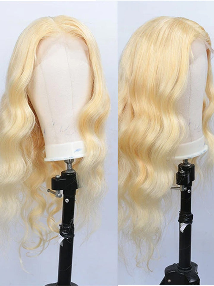 #613 Blonde Body Wave HD Lace Wig Virgin Human Hair Wigs Pre-Plucked Hairline With Baby Hair
