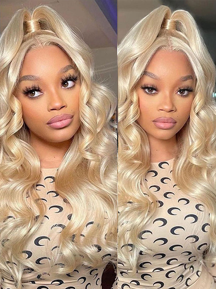 #613 Blonde Body Wave HD Lace Wig Virgin Human Hair Wigs Pre-Plucked Hairline With Baby Hair