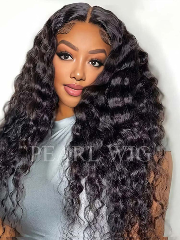 Loose Deep Wave Closure Wigs 7X6 HD Lace Closure Wig Transparent Lace Pre Plucked Wigs