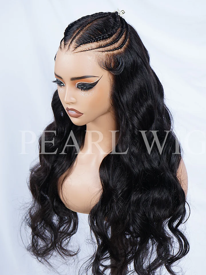 Pre-Braiding Deep Wave Human Hair Wig 13x6 MAX HD Lace Front Wigs 250% Density Wig