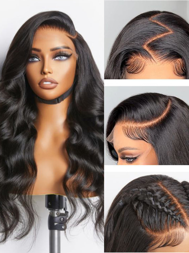 Body Wave Invisible Knot Wig Ready & Go 5x5 Glueless HD Lace Closure Wigs Human Hair Wig