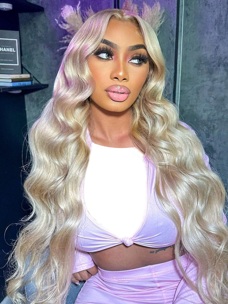 #613 Blonde Body Wave HD Lace Wig Virgin Human Hair Wigs Pre-Plucked Hairline With Baby Hair