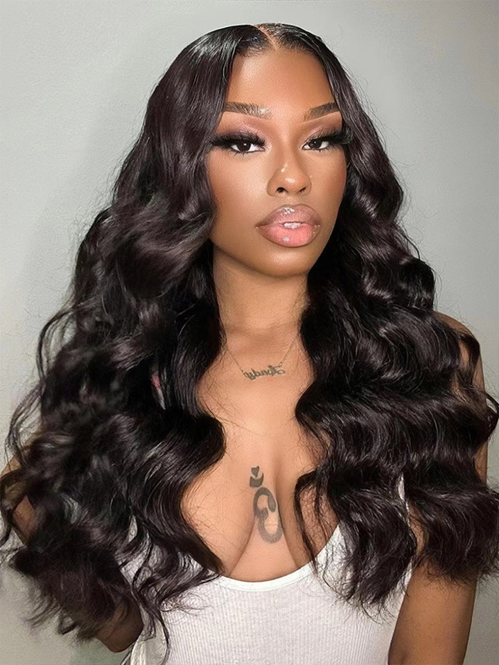 Body Wave Human Hair Wigs 7x6 HD Transparent Lace Ready To Go Invisible Knot