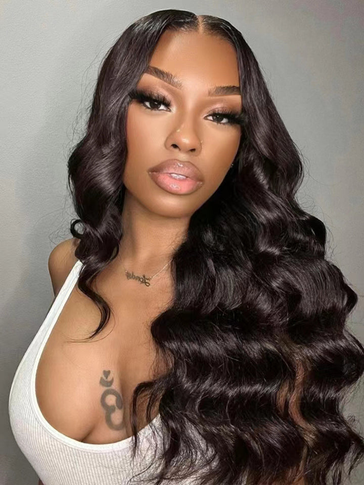 Body Wave Human Hair Wigs 7x6 HD Transparent Lace Ready To Go Invisible Knot