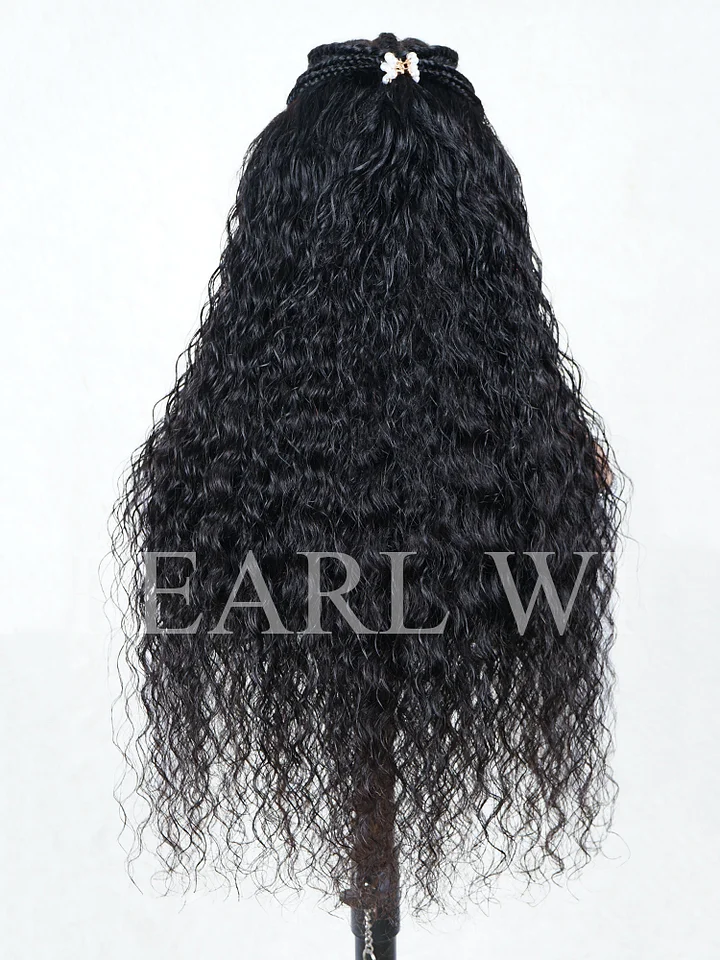 Pre-Braiding Deep Wave Human Hair Wig 13x6 MAX HD Lace Front Wigs 250% Density Wig