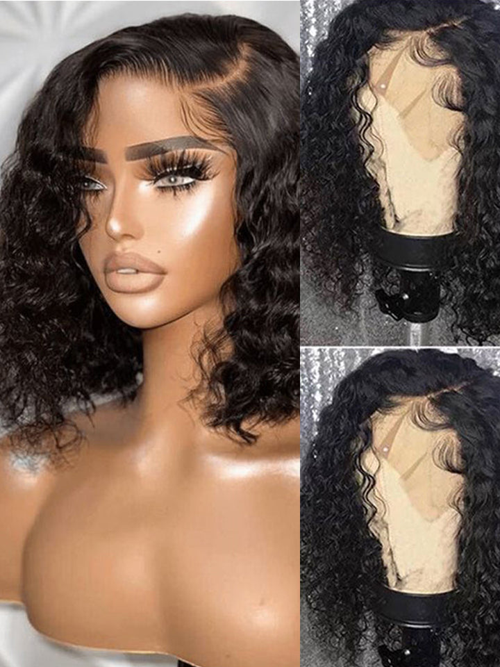 Bob Water Wave Glueless Human Hair Wigs 13x4 MAX HD Lace Pre-Cut|Pre-Plucked Lace Wig