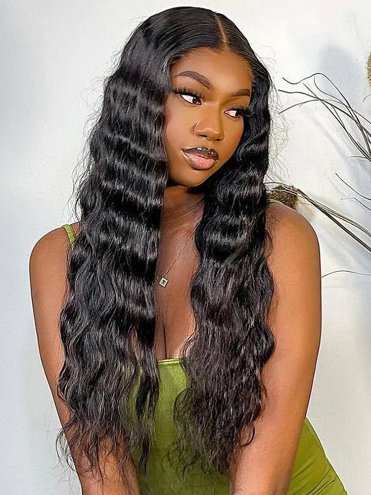 Loose Deep Wave Wigs 13x4 HD Lace Closure Wig Transparent Lace Pre Plucked Wigs