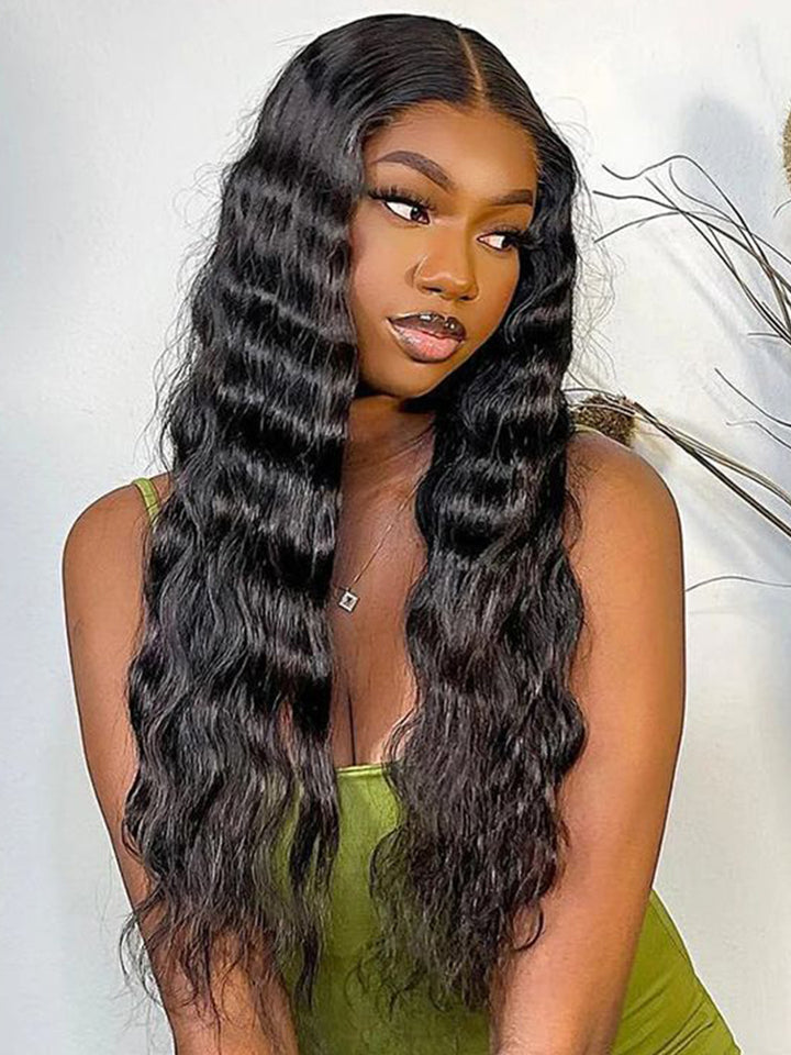 Loose Deep Wave Wigs 13x4 HD Lace Closure Wig Transparent Lace Pre Plucked Wigs