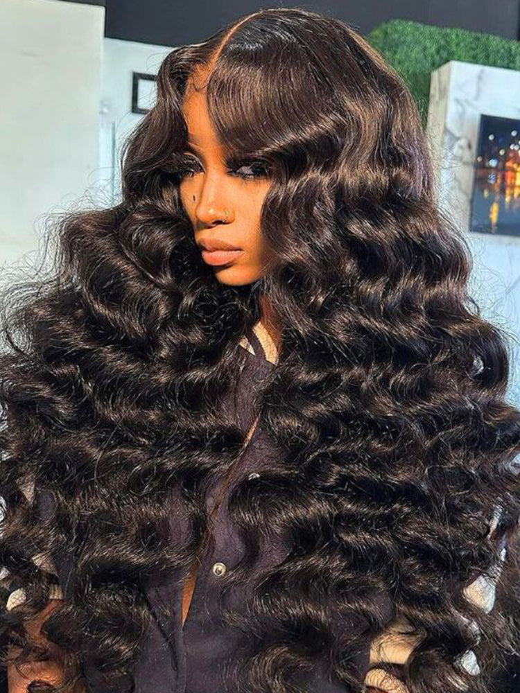 13x6 HD Lace Front Wig Pre-plucked Hairline Wig Loose Wave Human Hair Wig