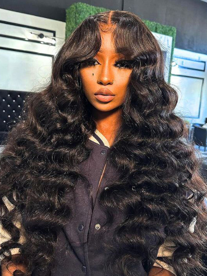 13x6 HD Lace Front Wig Pre-plucked Hairline Wig Loose Wave Human Hair Wig