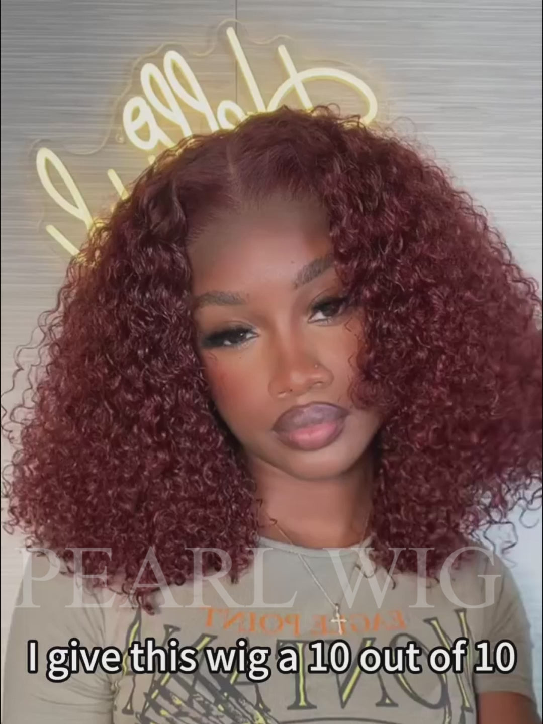 PEARL WIG Jerry Curly Human Hair Wig Reddish Brown Color 5x5 HD Lace Closure Wigs