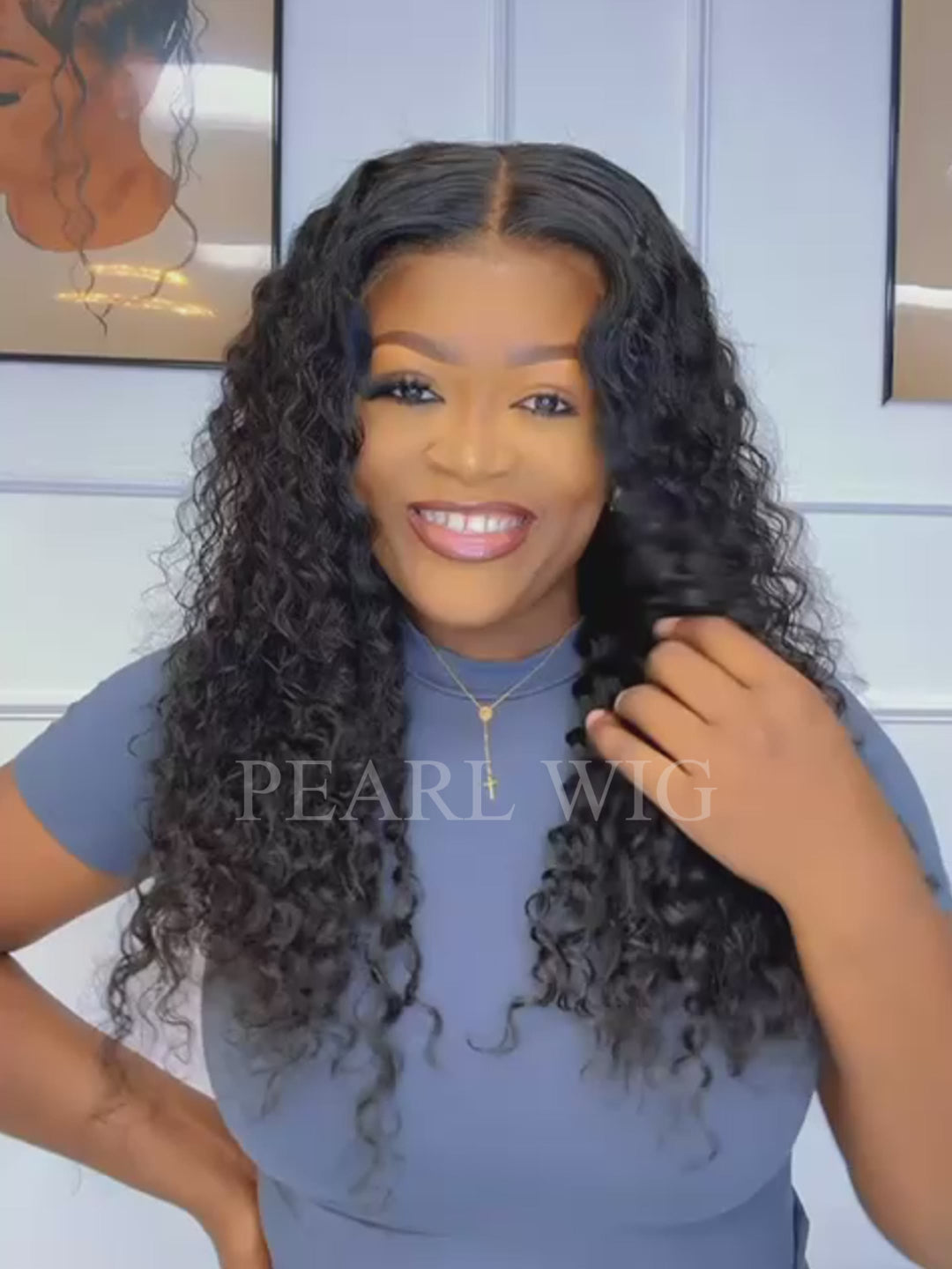 PEARL WIG Pre-Everything  Deep Wave Human Hair Invisible Knot 7x6 HD Transparent Lace Wig