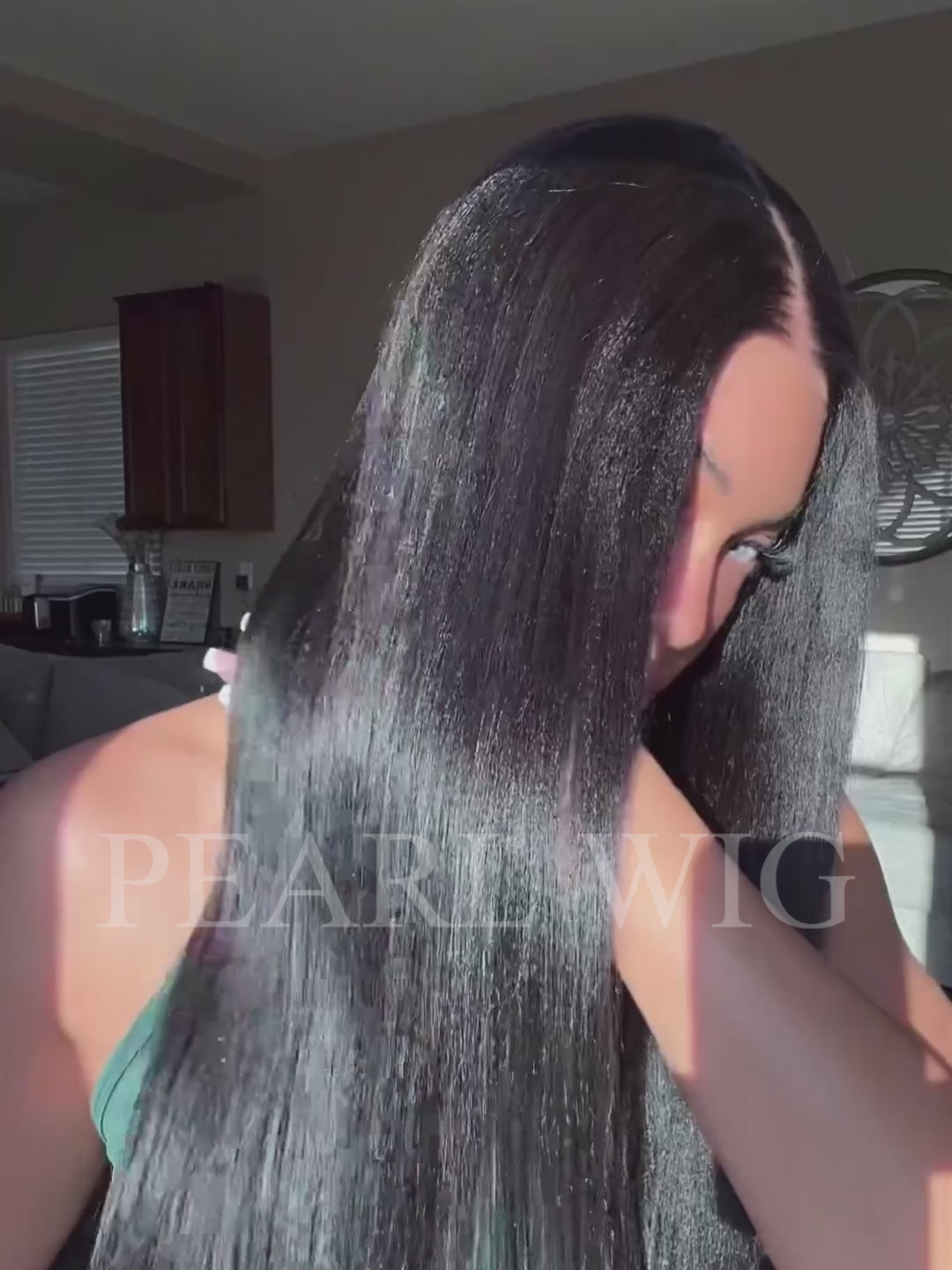 Kinky Straight Hair Wigs 13x6 HD Lace Pre Cut Lace Frontal Wigs