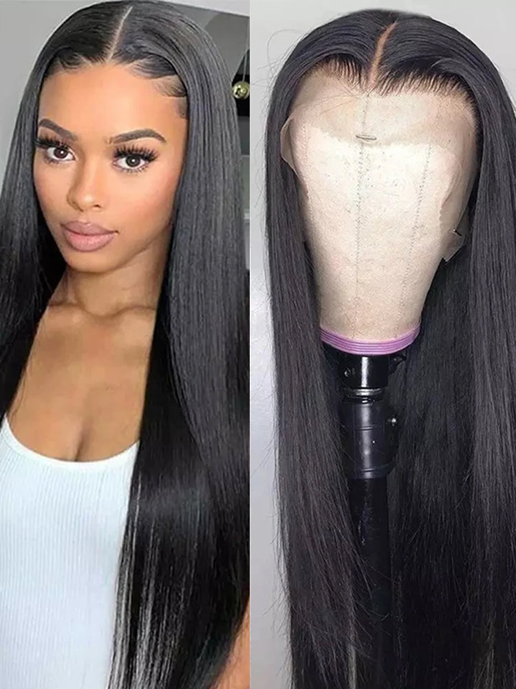 Easy To Wear Straight Human Hair 13x4  Lace Front Wigs HD Transparent 100% Virgin Hair Human Hair Wig