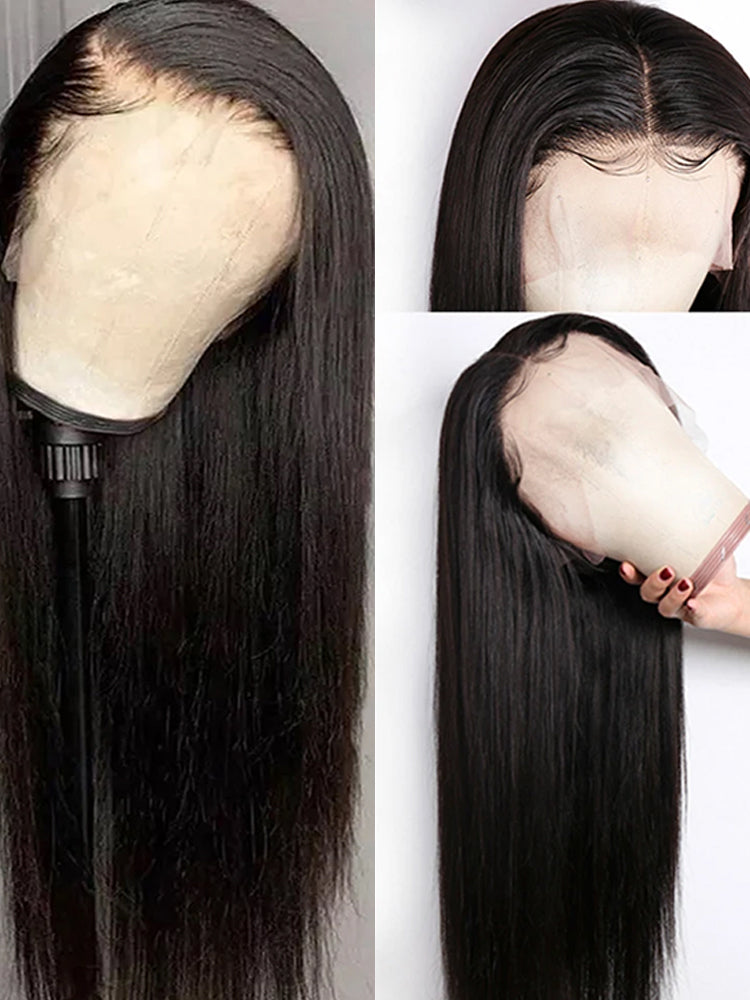 Easy To Wear Straight Human Hair 13x4  Lace Front Wigs HD Transparent 100% Virgin Hair Human Hair Wig