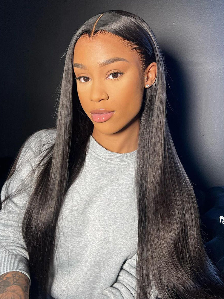 Easy To Wear Straight Human Hair 13x4  Lace Front Wigs HD Transparent 100% Virgin Hair Human Hair Wig