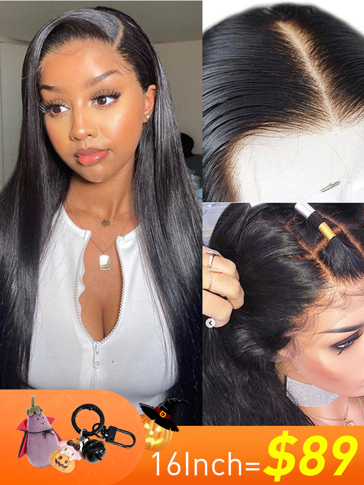 Easy To Wear Straight Human Hair 13x4  Lace Front Wigs HD Transparent 100% Virgin Hair Human Hair Wig