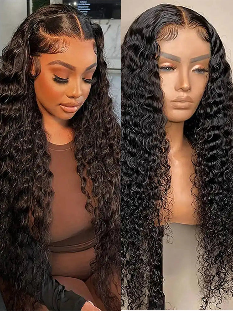 Wear Go Glueless Wig Water Wave Human Hair Wig  9x6 HD Lace Wigs With Baby Hair